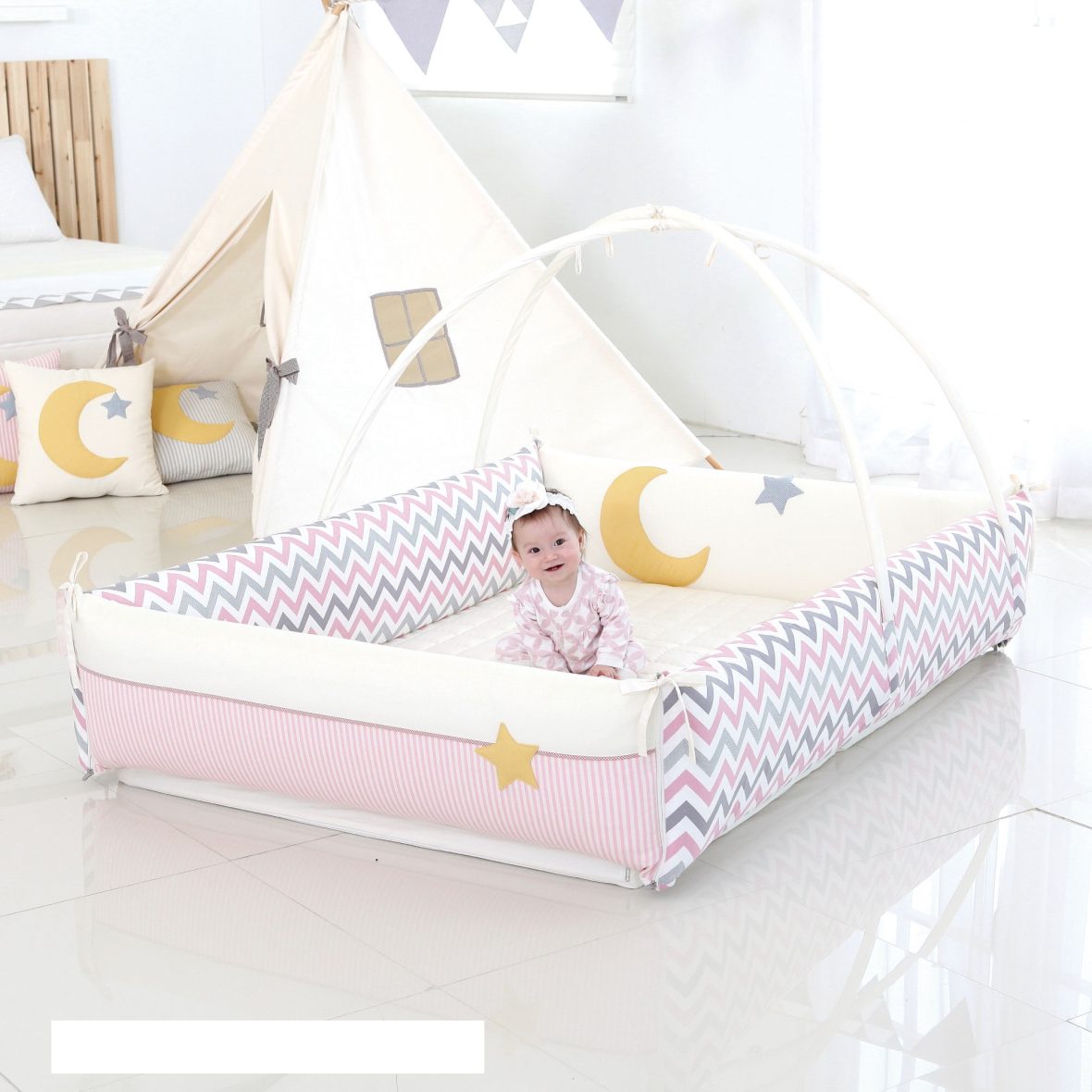 AGUARD Bumper Bed – Moonstar Pinkberry – L