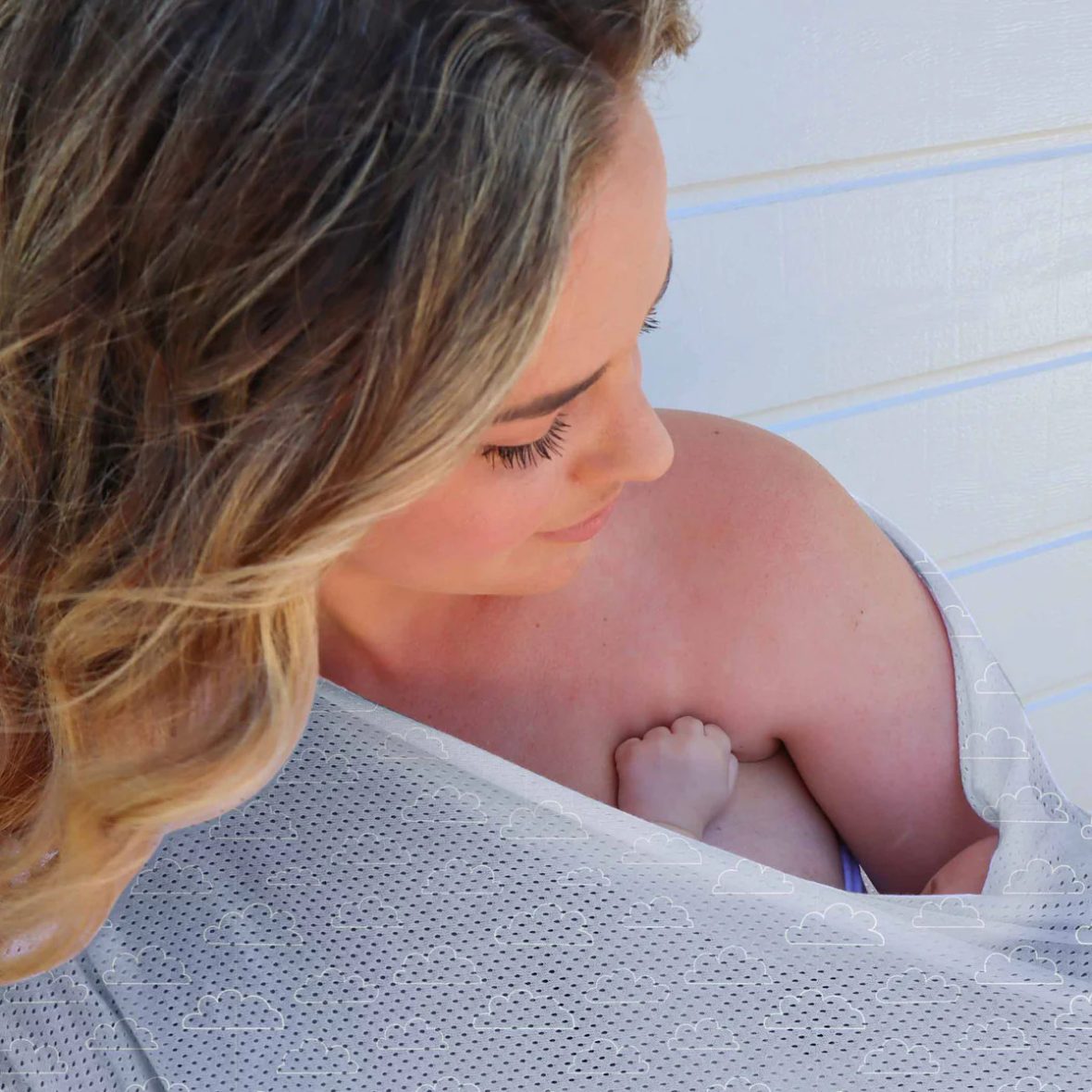 Bubba Blue Nordic 2pk AIR+ Mesh Nursing Scarf Sky/Mint