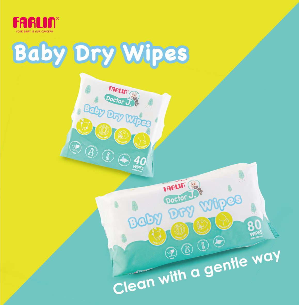 Farlin Doctor J. Baby Dry Wipes